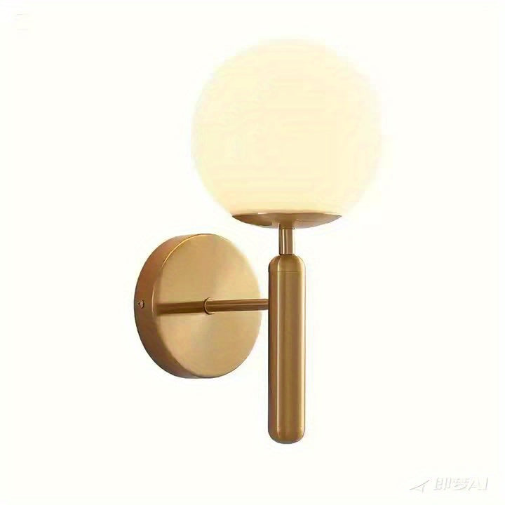 Elegant Glass & Metal Bedroom Wall Sconce