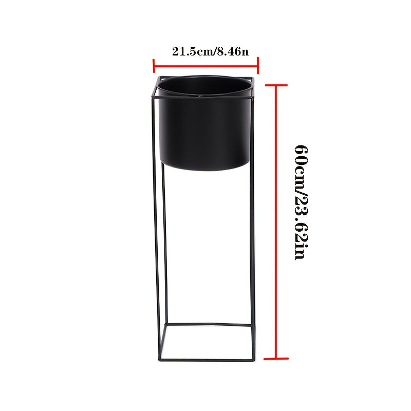 Black Rectangular Metal Plant Stand