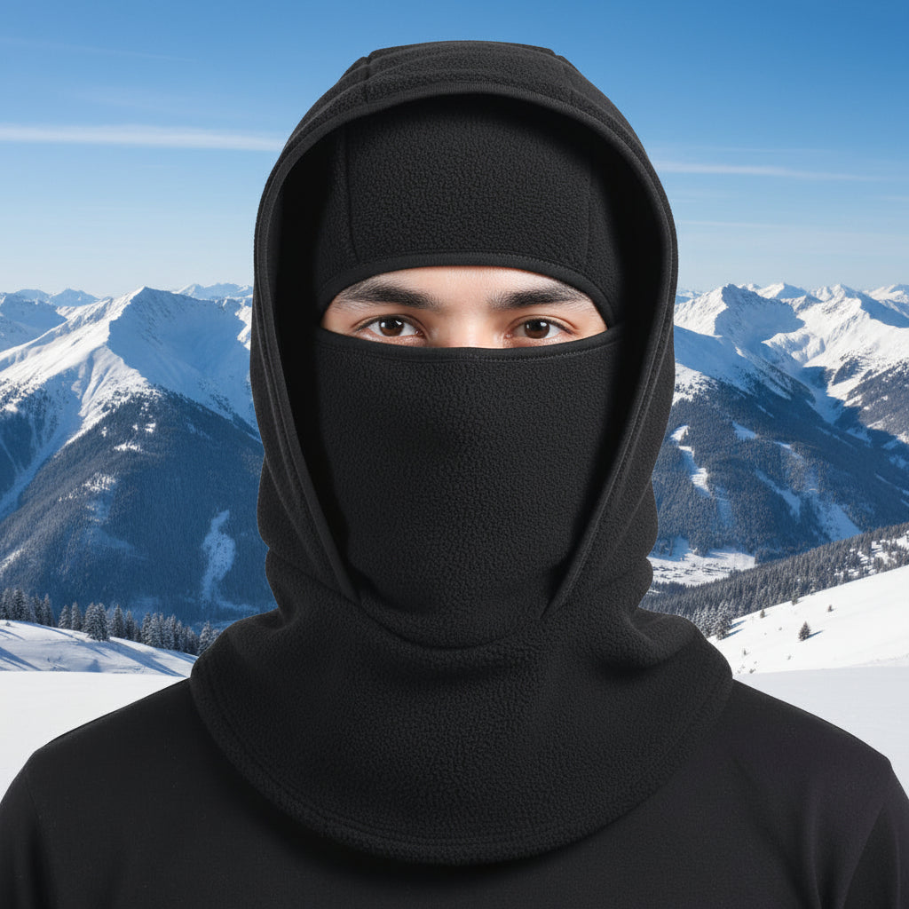 Cozy Crest Fleece Thermal Balaclava Ski Mask - Windproof Full Face Cover for Skiing, Cycling & Winter Work, 7 Colors
