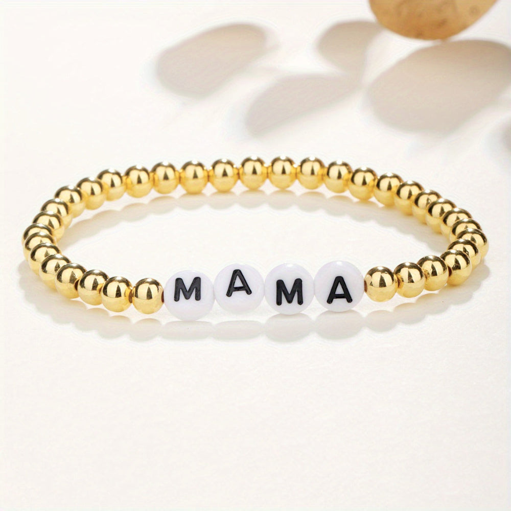 Letter Bead Stretch Bracelet
