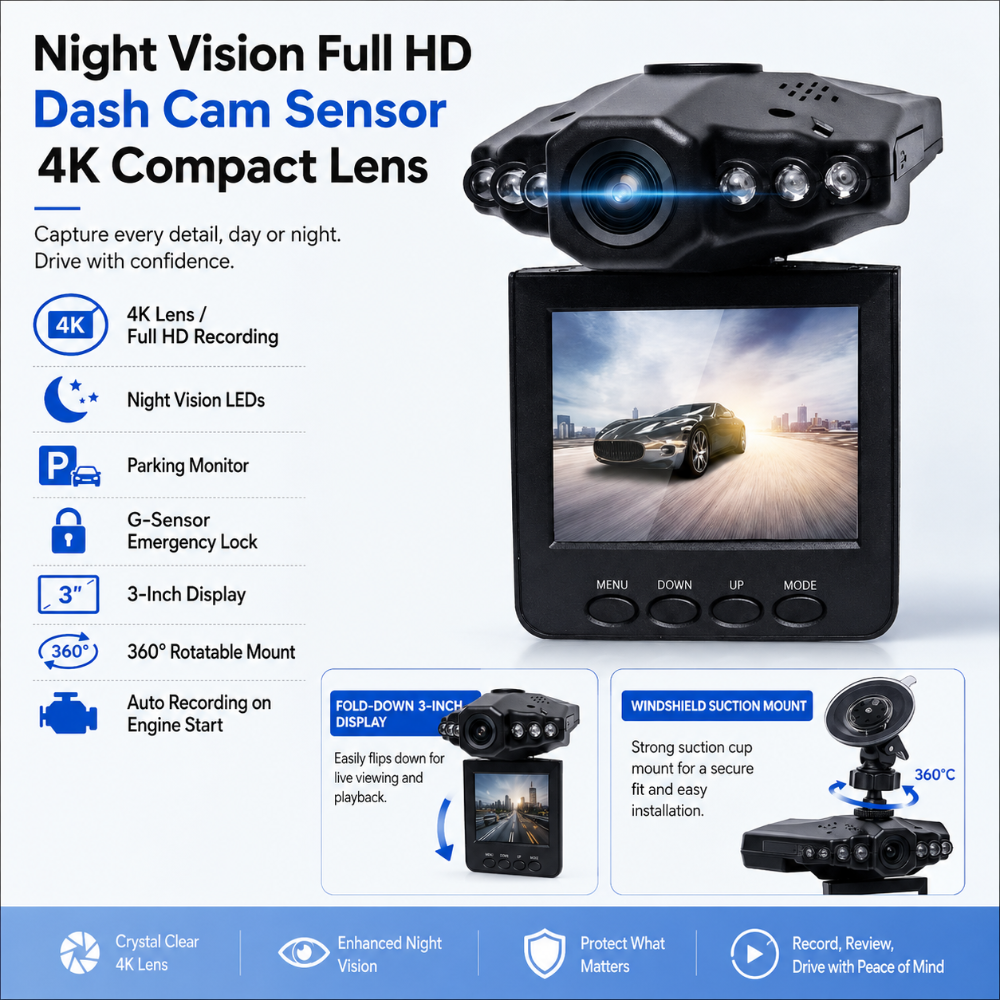 4K Night Vision Dash Cam