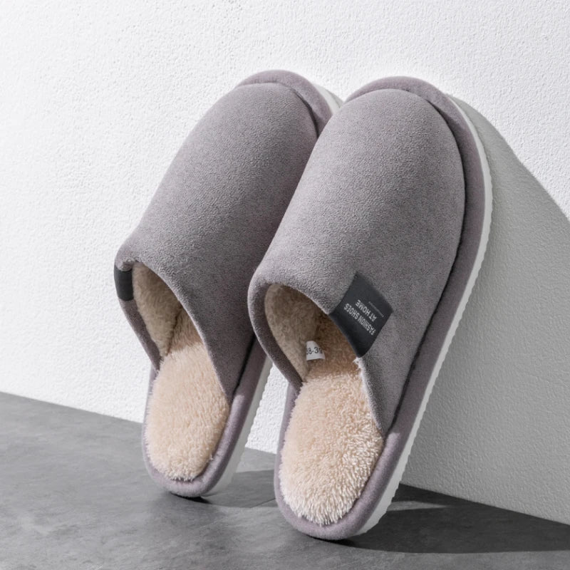 Plush Winter House Slippers, Non-Slip