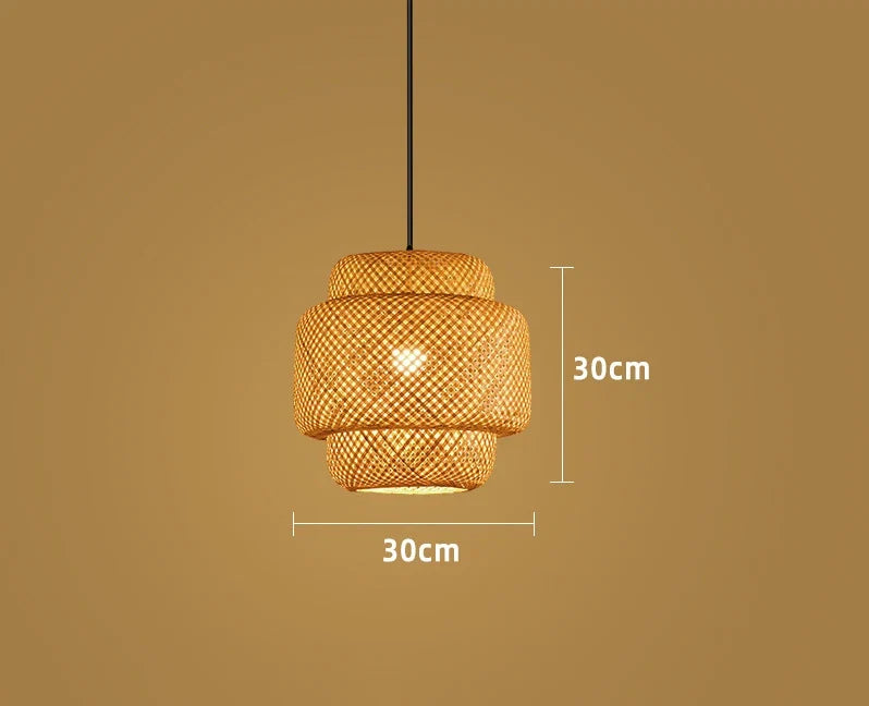 Handwoven Bamboo Rattan Pendant Lamp