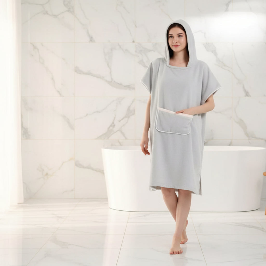 Hooded Poncho Bathrobe