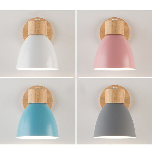 Wood & Iron Macaron Wall Sconce