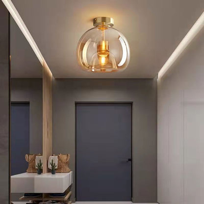 Nordic Glass Ball Semi-Flush Ceiling Light