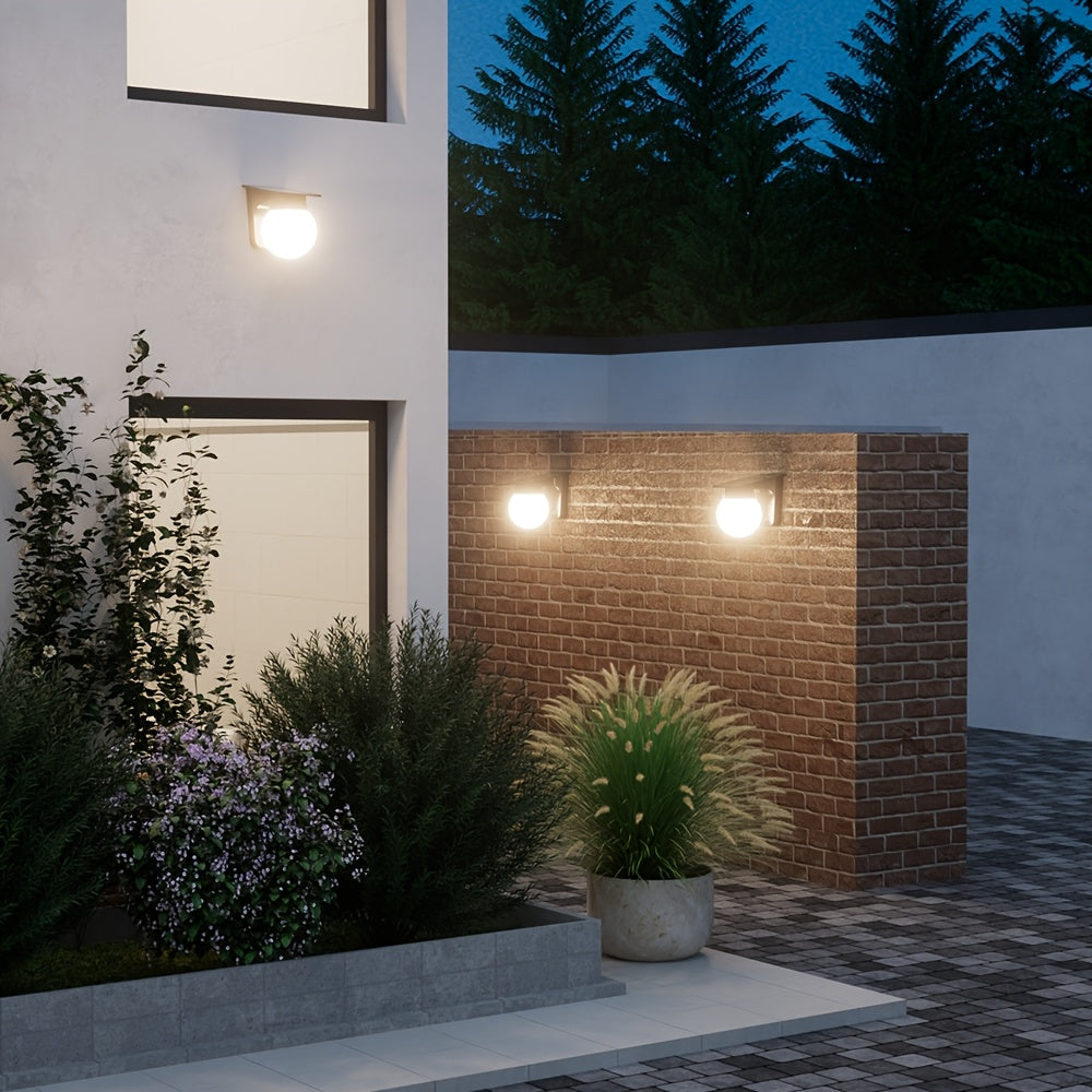 Solar Globe Dimmable Outdoor Wall Light