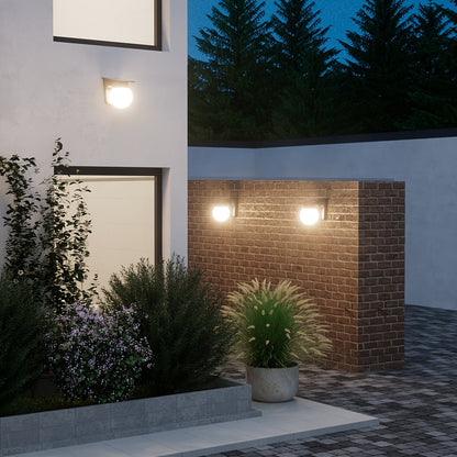 Solar Globe Dimmable Outdoor Wall Light
