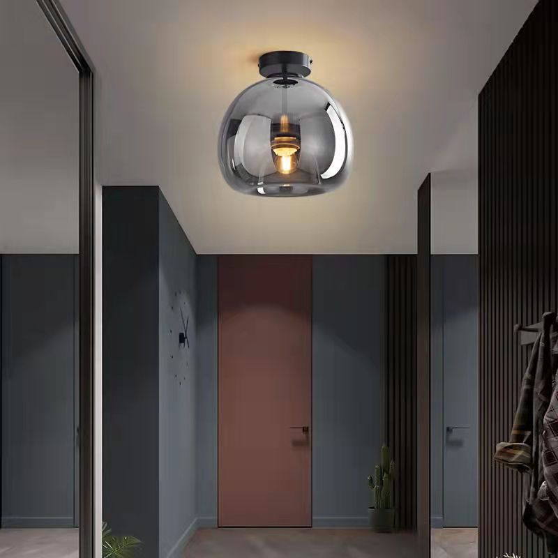 Nordic Glass Ball Semi-Flush Ceiling Light