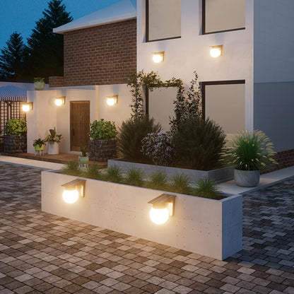 Solar Globe Dimmable Outdoor Wall Light