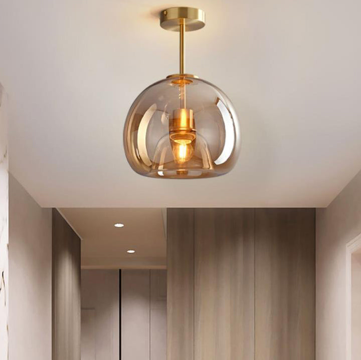 Nordic Glass Ball Semi-Flush Ceiling Light
