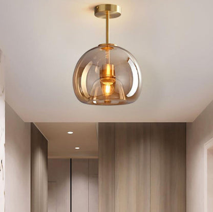 Nordic Glass Ball Semi-Flush Ceiling Light