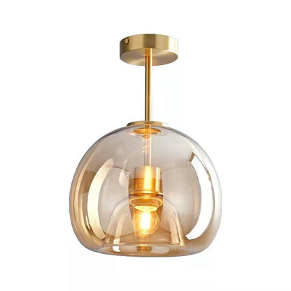 Nordic Glass Ball Semi-Flush Ceiling Light