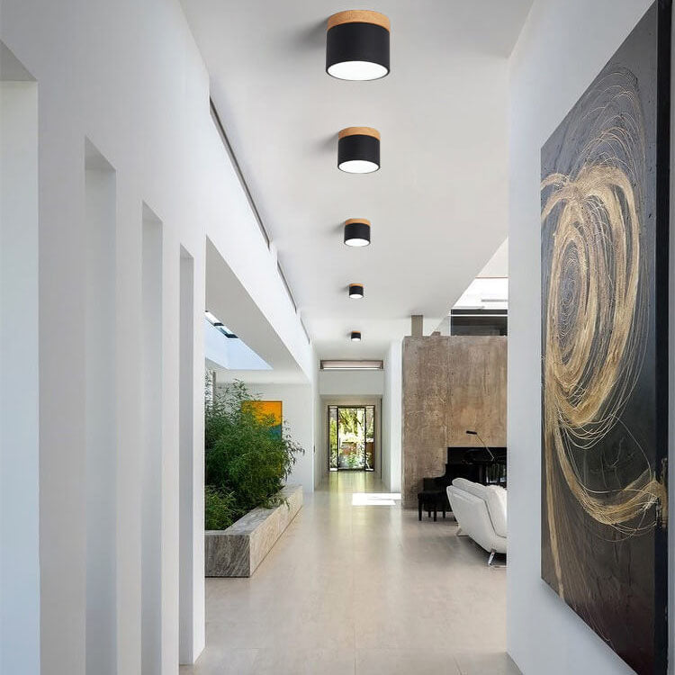 Scandinavian Macaron Wood LED Ceiling Light