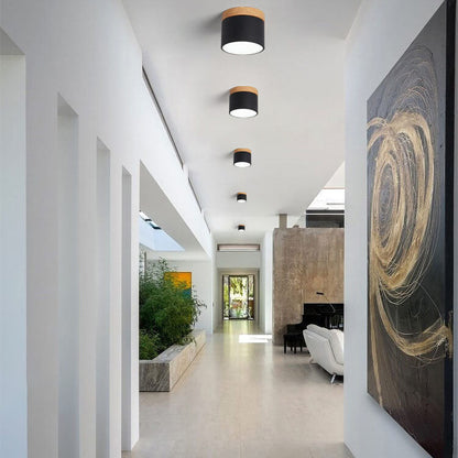 Scandinavian Macaron Wood LED Ceiling Light