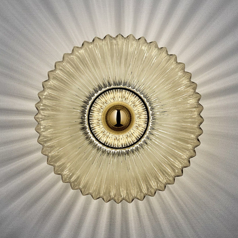 Vintage Striped Glass Sconce