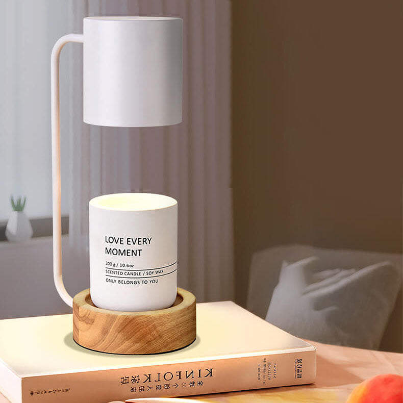 Japanese Wooden Candle Warmer Lamp
