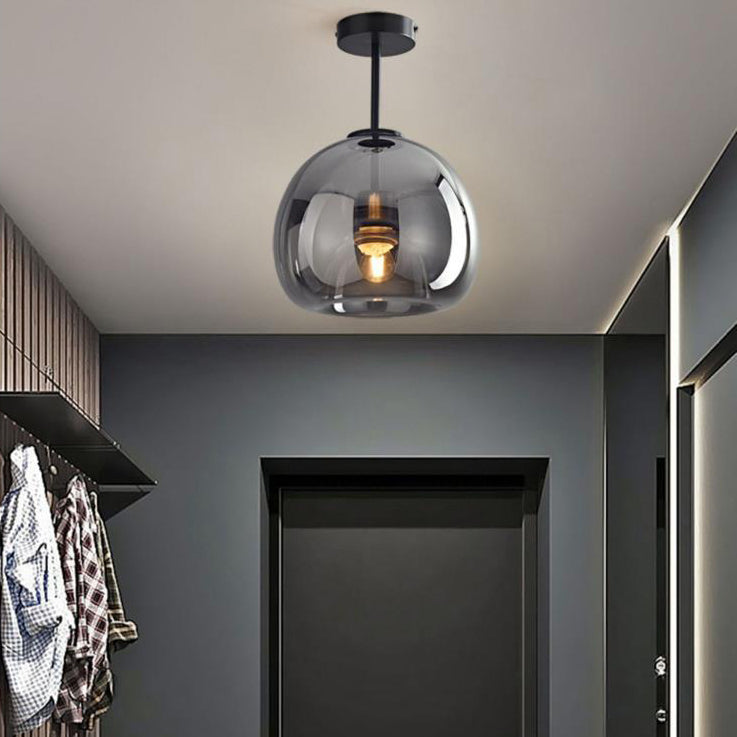 Nordic Glass Ball Semi-Flush Ceiling Light