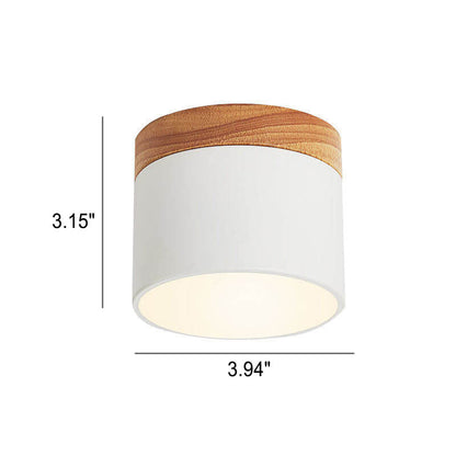 Scandinavian Macaron Wood LED Ceiling Light