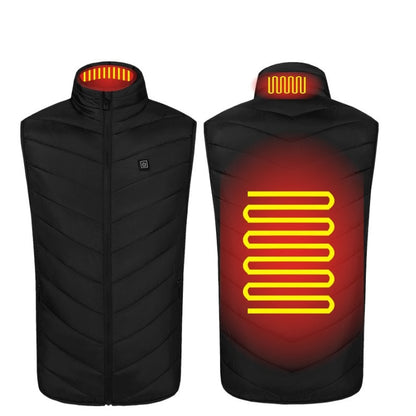 Women's USB Heated Vest, Black S to 4XL