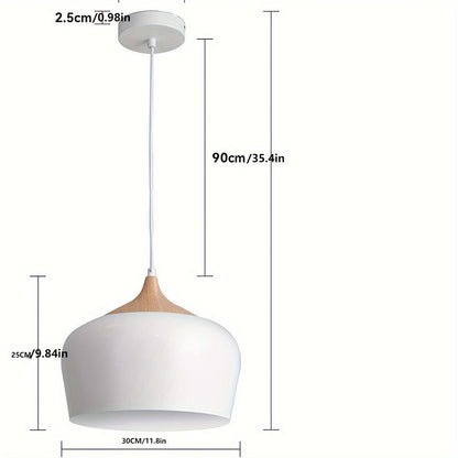 Iron & Wood Grain Pendant Light