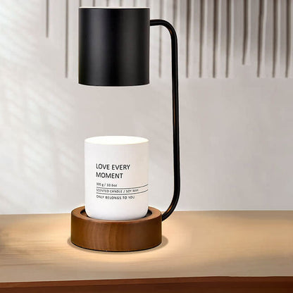 Wood & Metal Candle Warmer Lamp