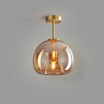 Nordic Glass Ball Semi-Flush Ceiling Light