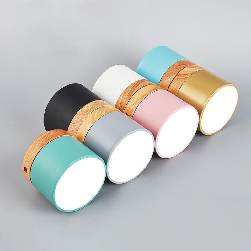 Scandinavian Macaron Wood LED Ceiling Light