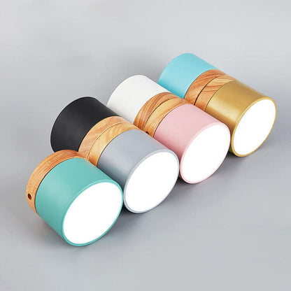 Scandinavian Macaron Wood LED Ceiling Light