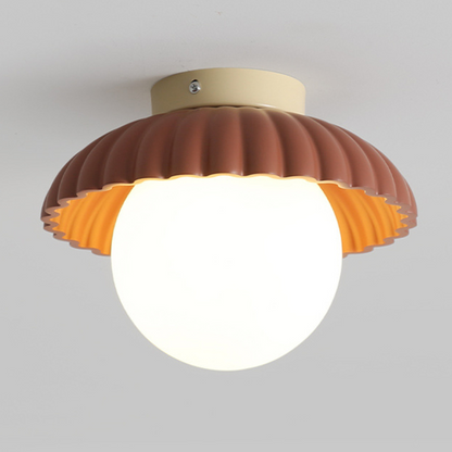 Iron & Glass Hallway Ceiling Light