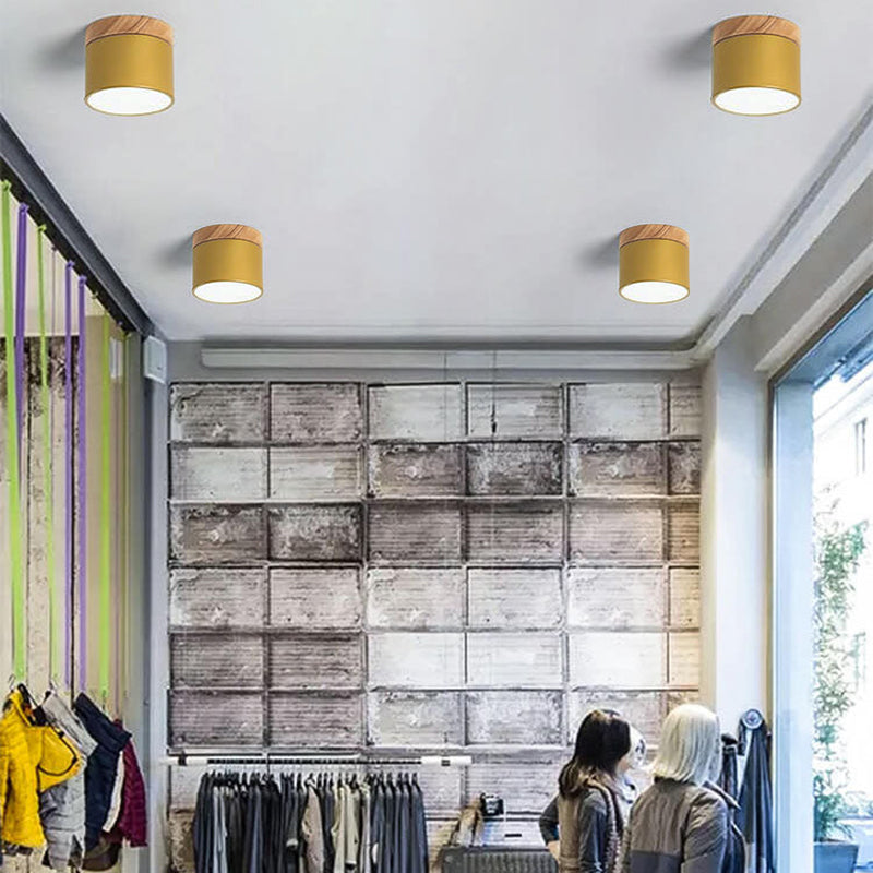 Scandinavian Macaron Wood LED Ceiling Light