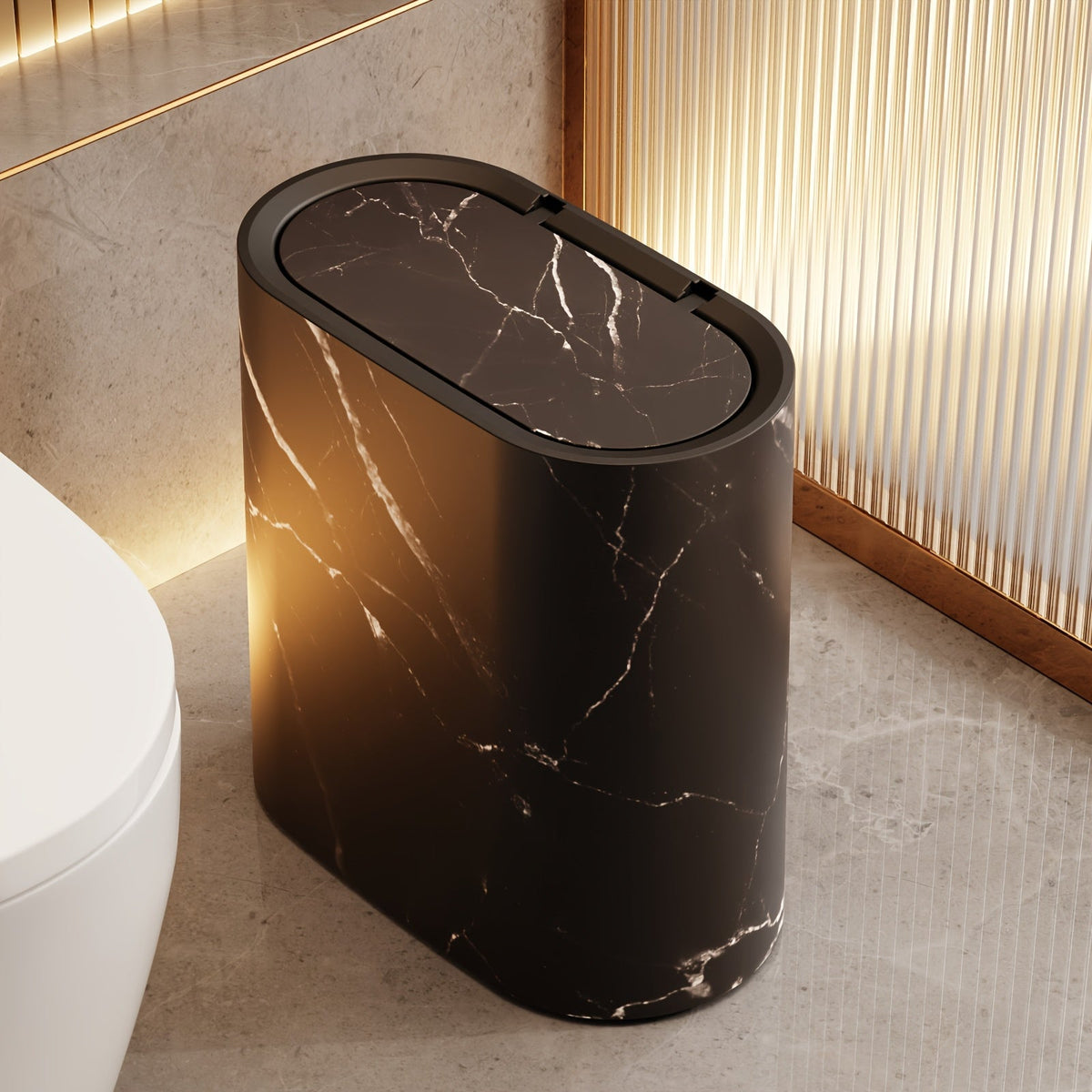 Marble Pattern Bathroom & Kitchen Bin
