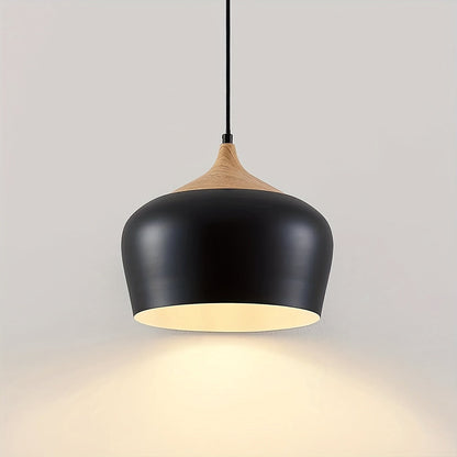 Iron & Wood Grain Pendant Light