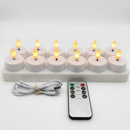 Rechargeable Flameless LED Candle Set