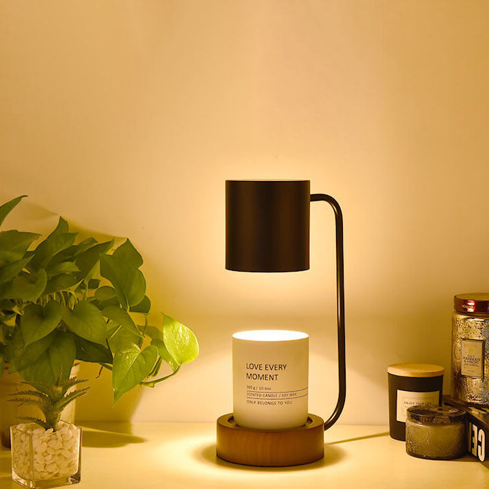 Japanese Wooden Candle Warmer Lamp
