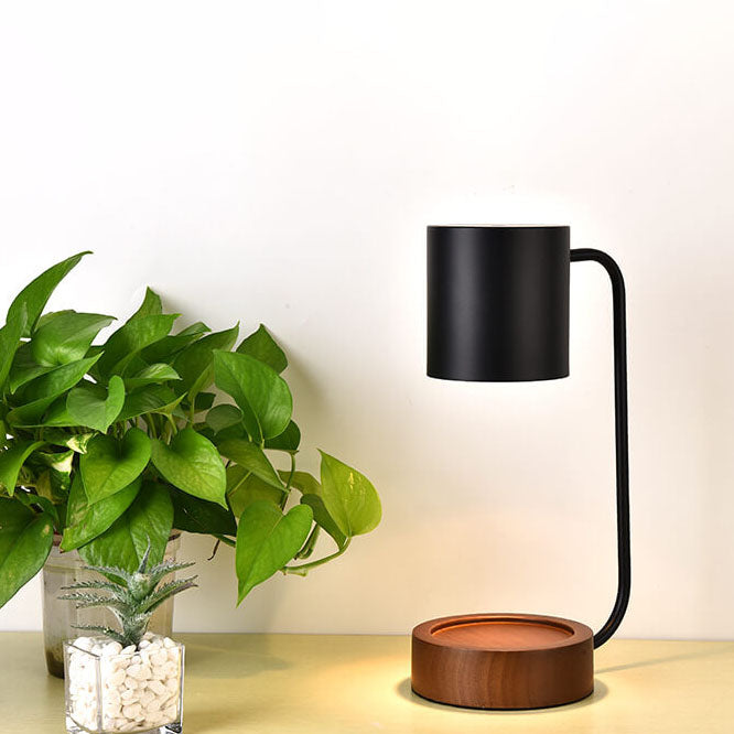 Wood & Metal Candle Warmer Lamp