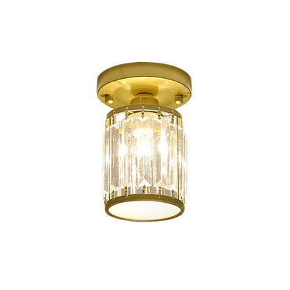 Crystal Semi-Flush Foyer Ceiling Light