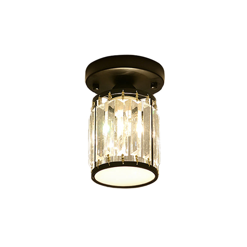 Crystal Semi-Flush Foyer Ceiling Light