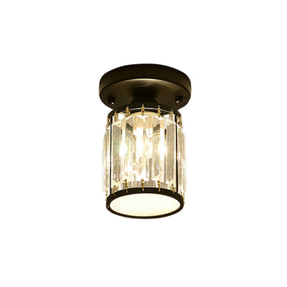 Crystal Semi-Flush Foyer Ceiling Light