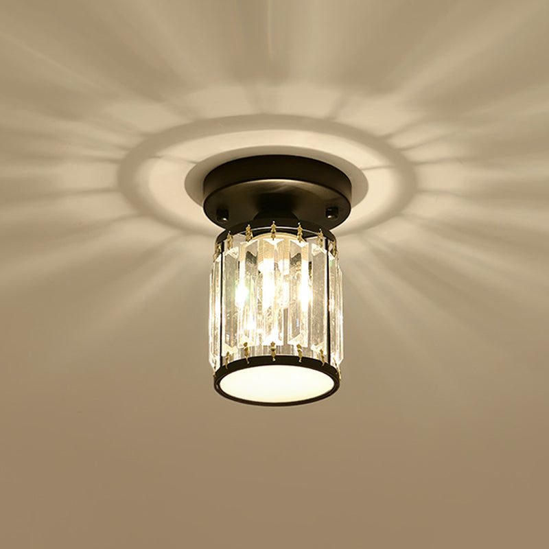 Crystal Semi-Flush Foyer Ceiling Light