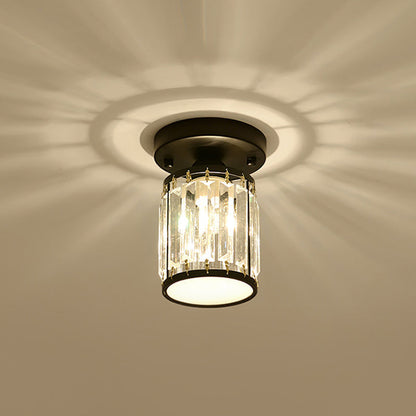 Crystal Semi-Flush Foyer Ceiling Light