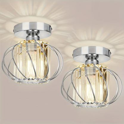 Industrial Cage Semi-Flush Ceiling Light
