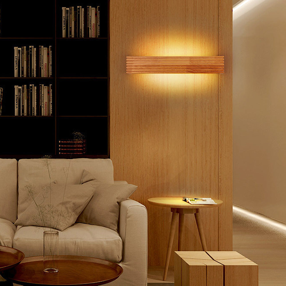 Modern Wooden Minimalist LED Wall Lamp