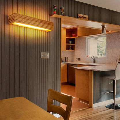 Modern Wooden Minimalist LED Wall Lamp