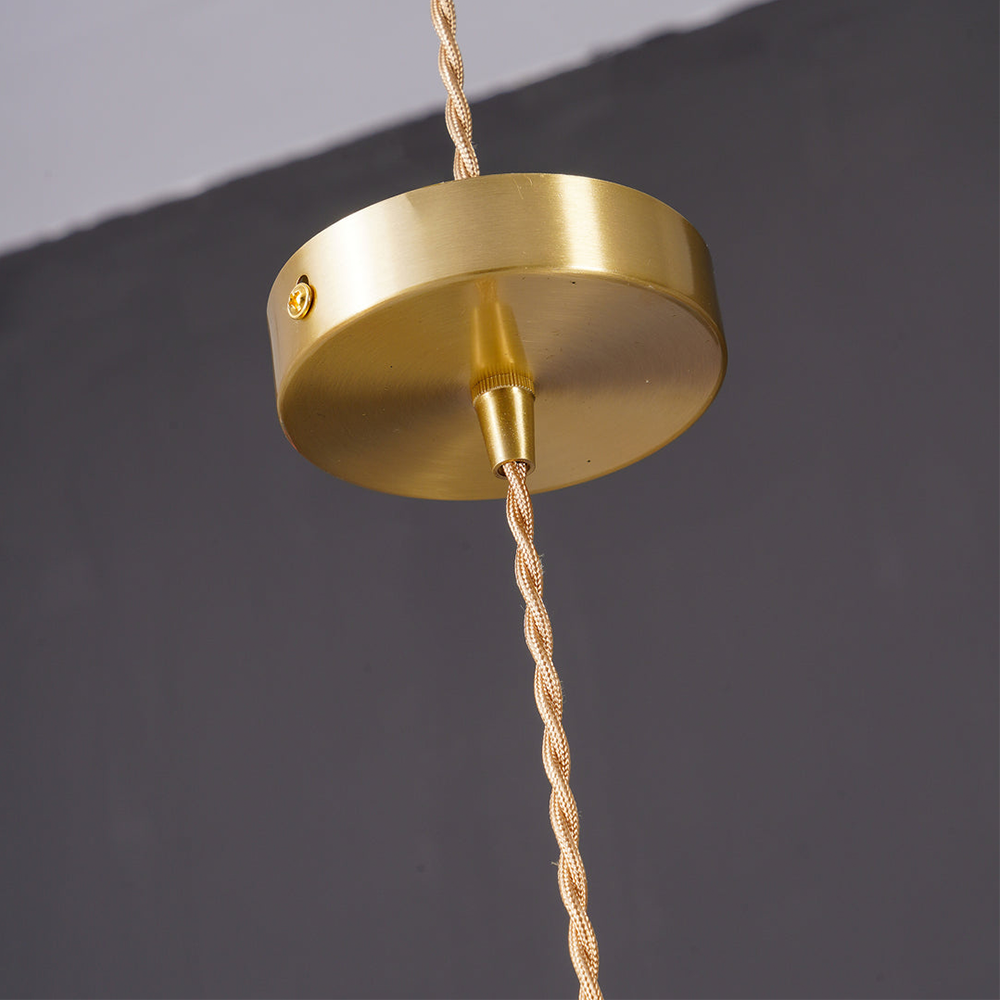 Flower Glass & Brass Mini Pendant Light