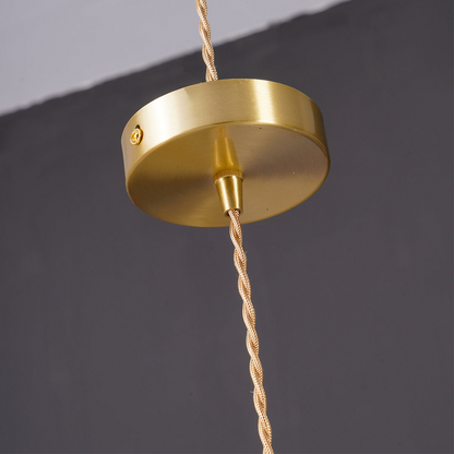 Flower Glass & Brass Mini Pendant Light