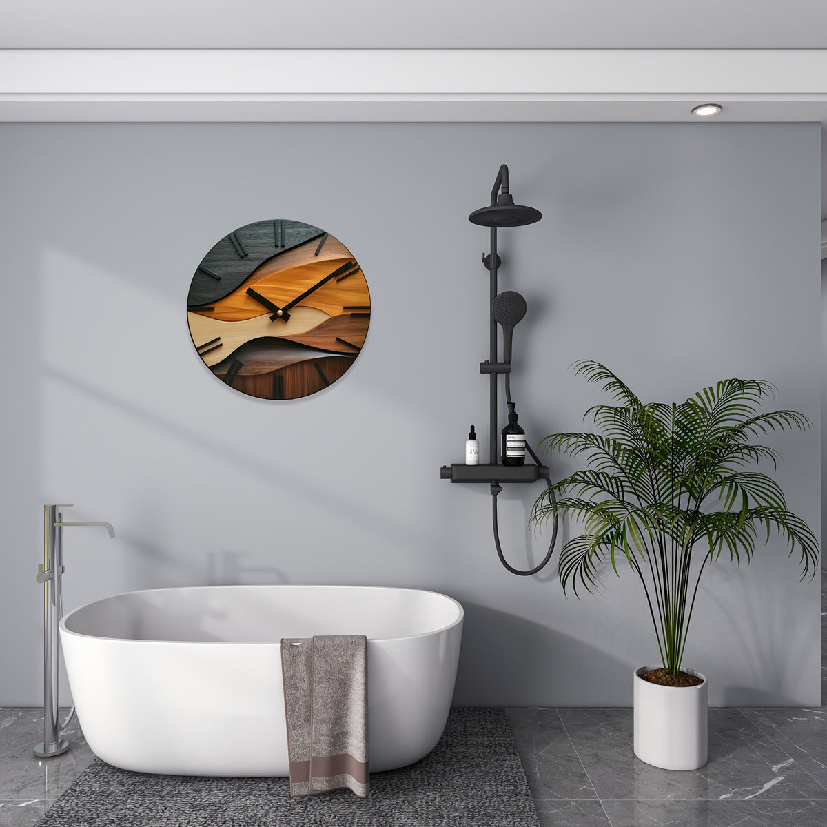 Nordic Wood Grain Wall Clock