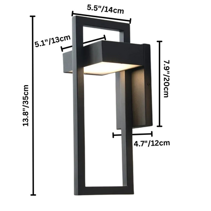 Scandinavian Aluminum Outdoor Wall Lamp