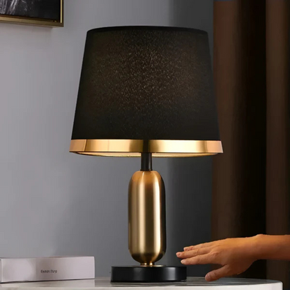 Vintage Black & Gold Accent Table Lamp