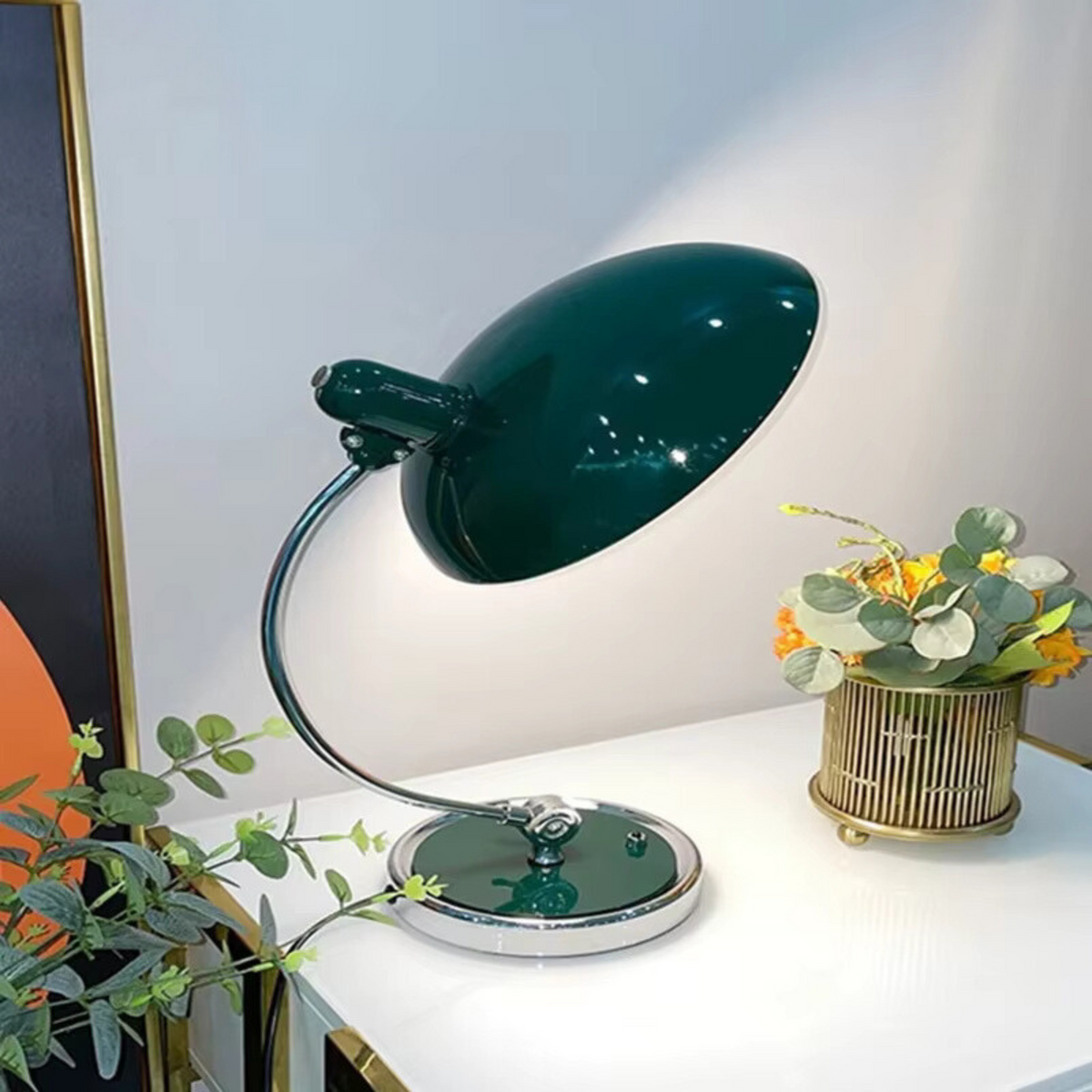 ScandiArc Curved Metal Lamp